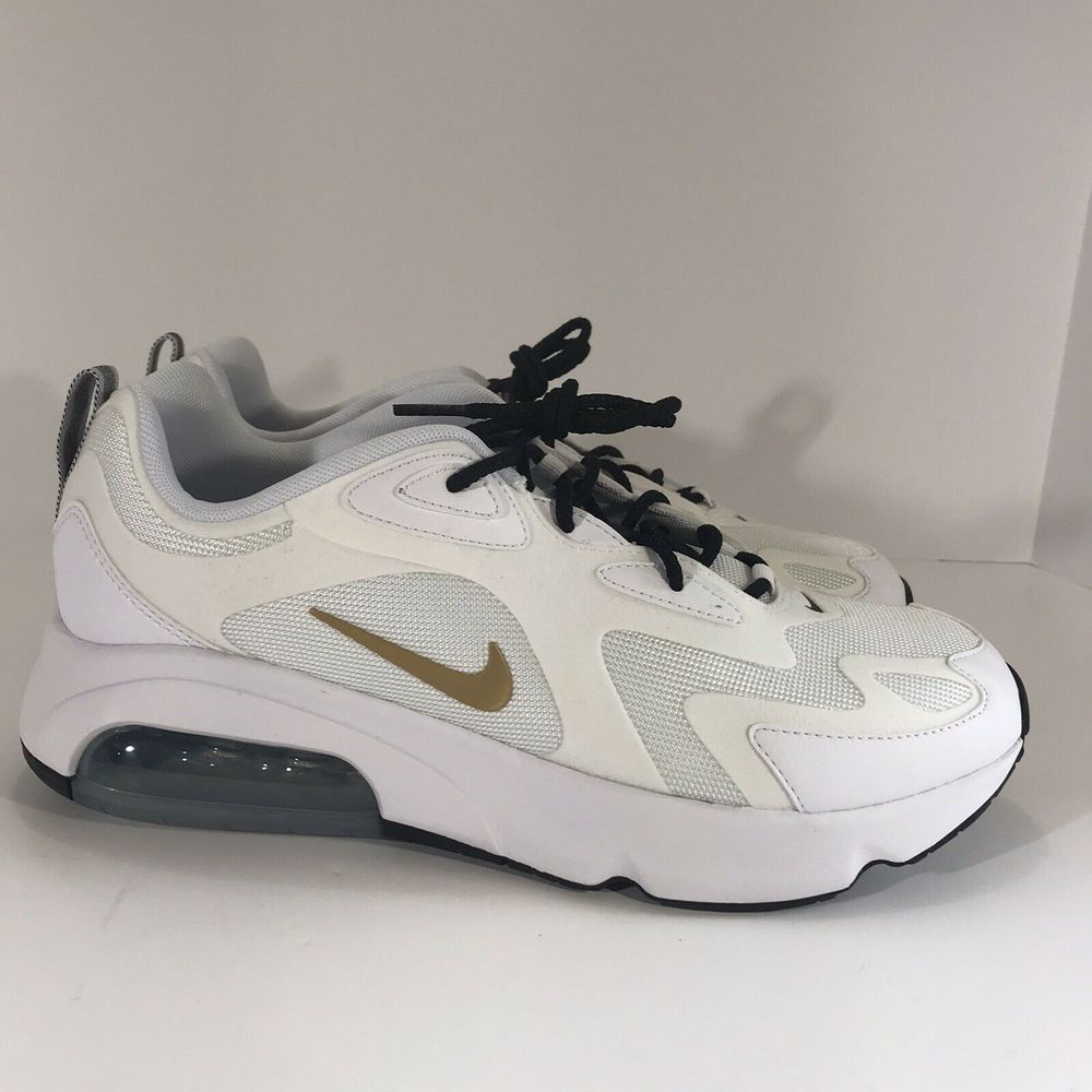 WMNS Air Max 200 White/Metallic Gold/Black